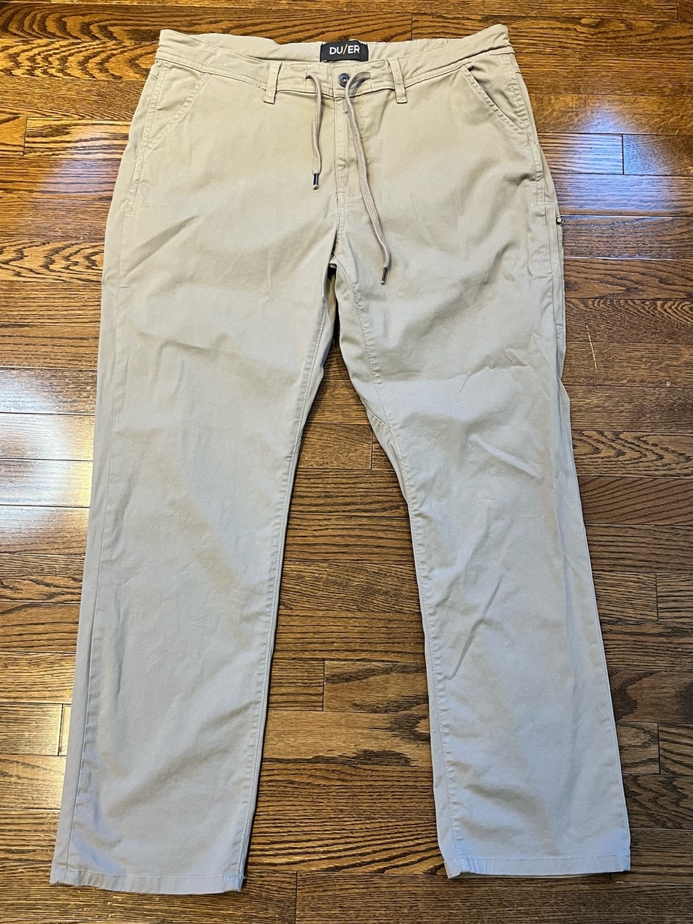 DUER Live Lite Traveller Pants 36x30 River Rock Grey